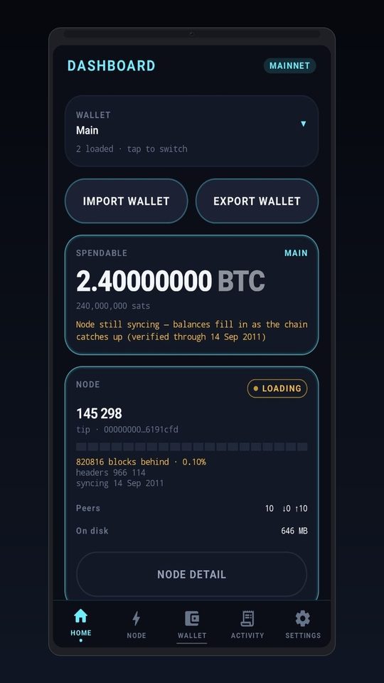 Sync progress